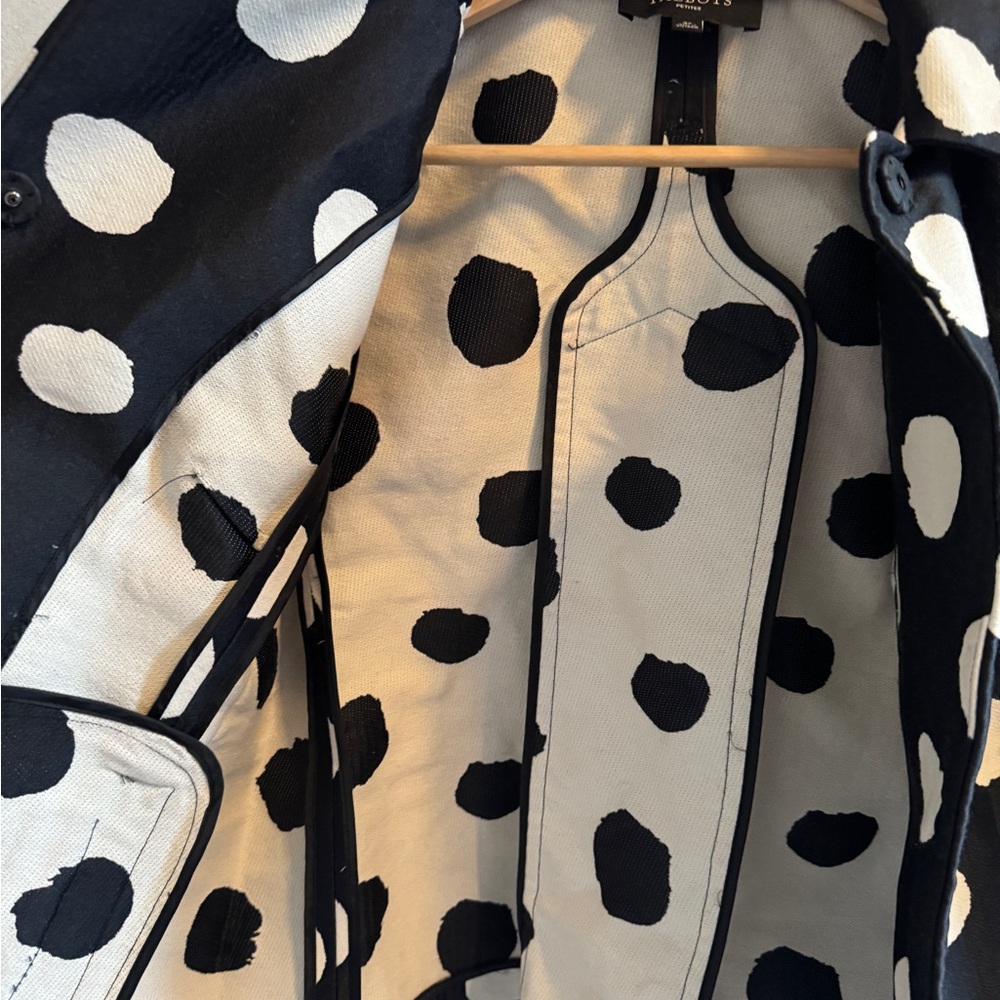 Talbots - Black Polka Dot Jacket - Size 2 Petite - Picture 5 of 6